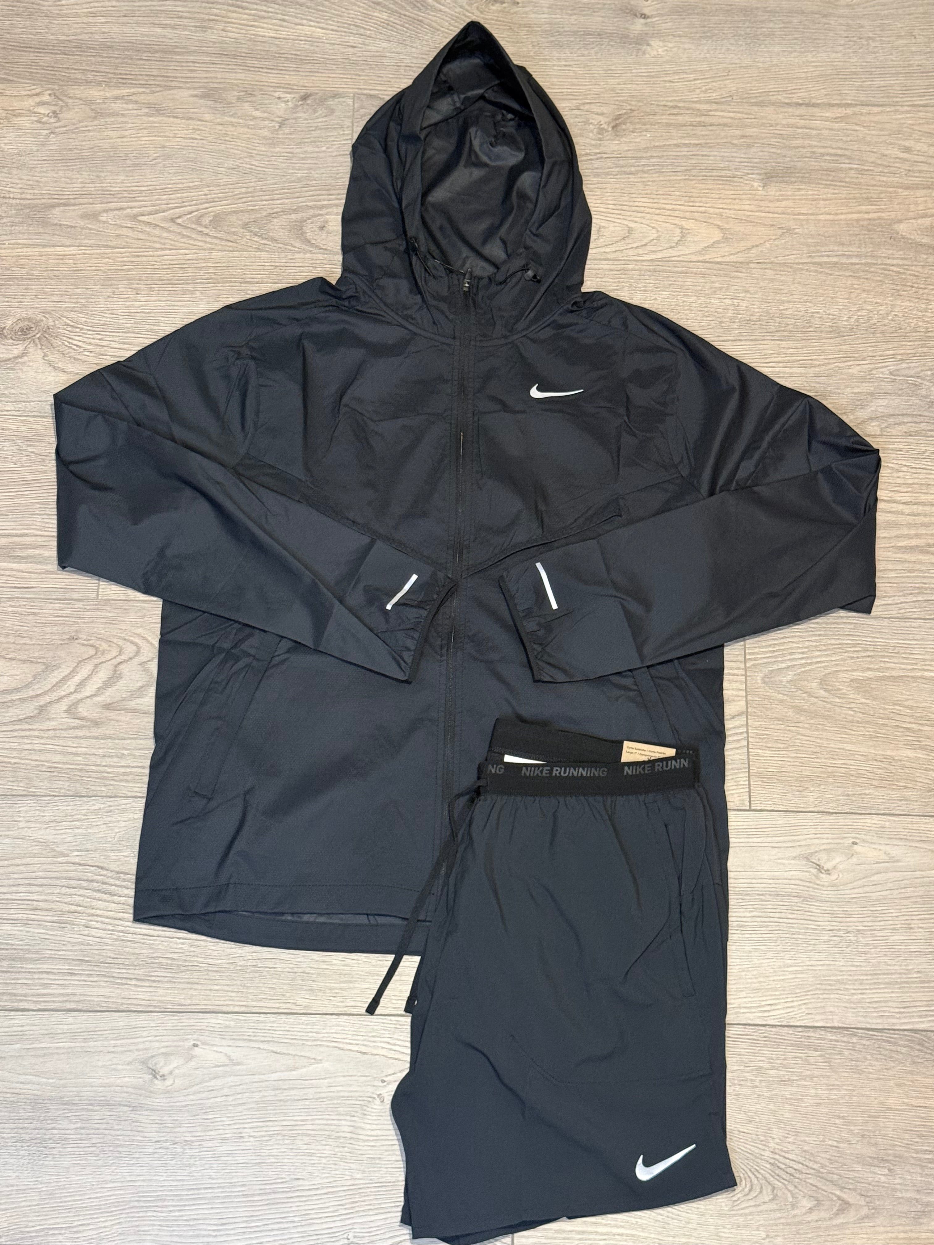 Nike windbreaker 2 piece set “black”