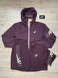 Asics 3 piece icon windbreaker set “Dark Aubergine”