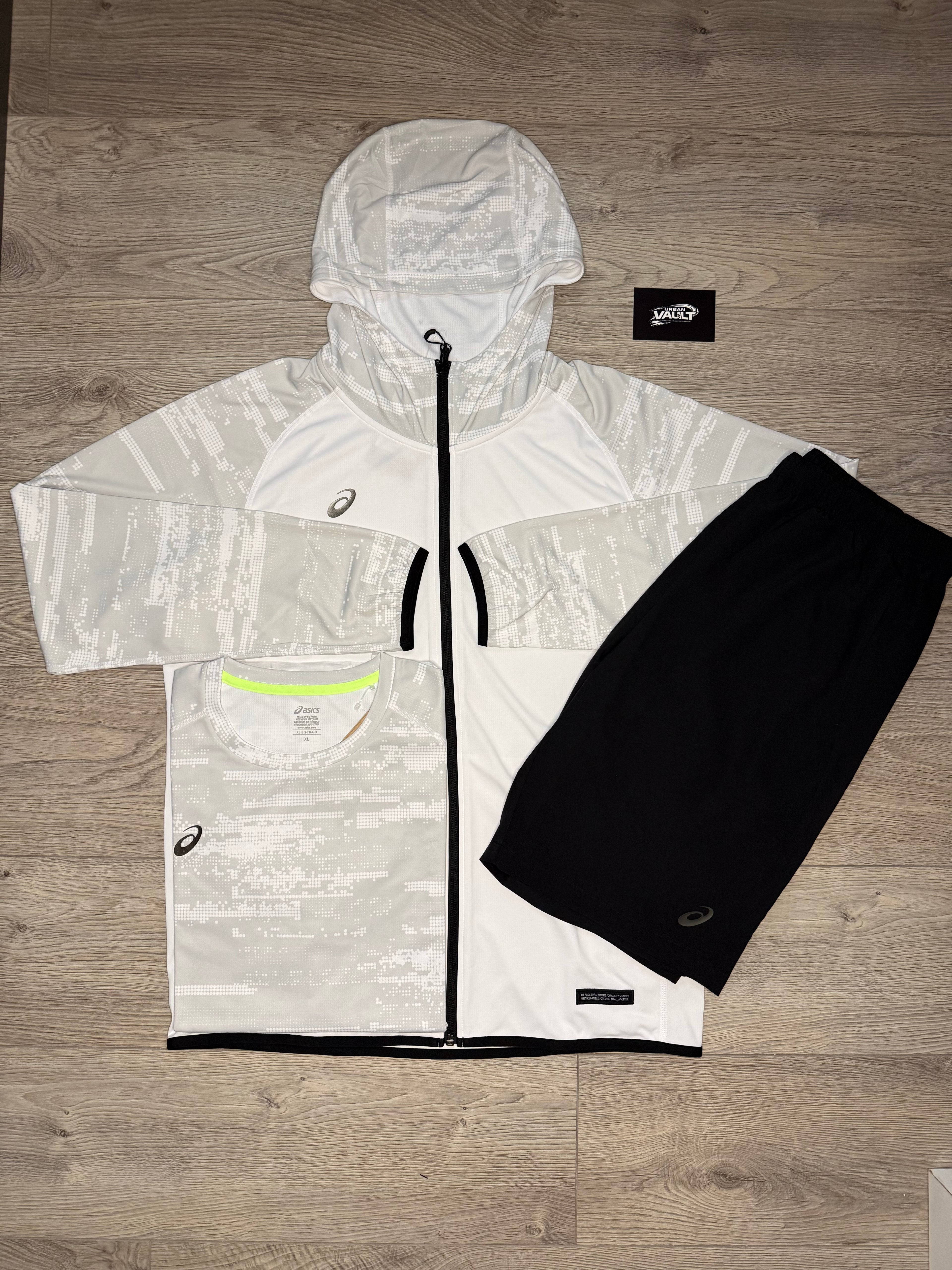 ASICS 3 piece digital set “white/grey”