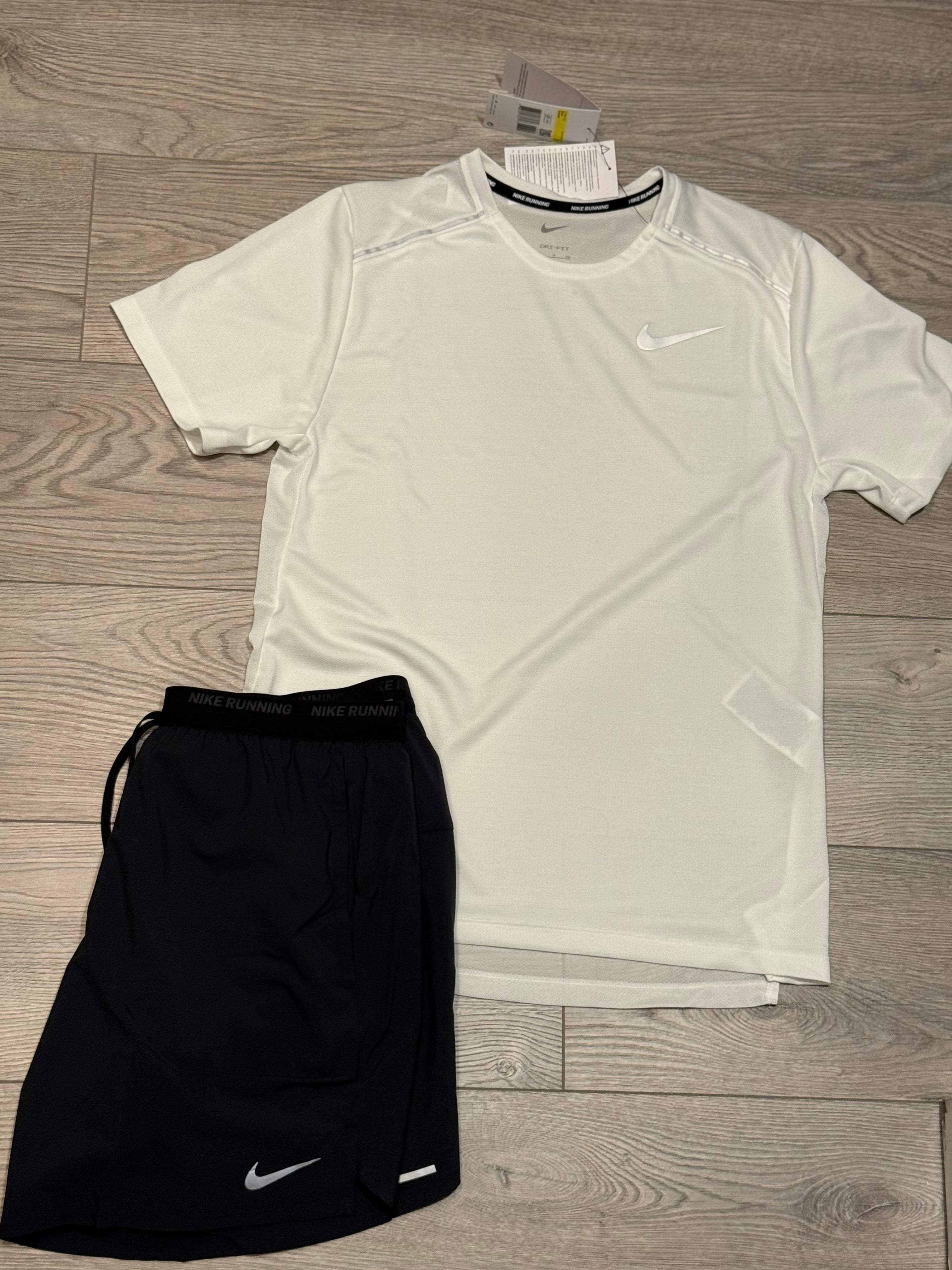 Nike miler set “white/black”