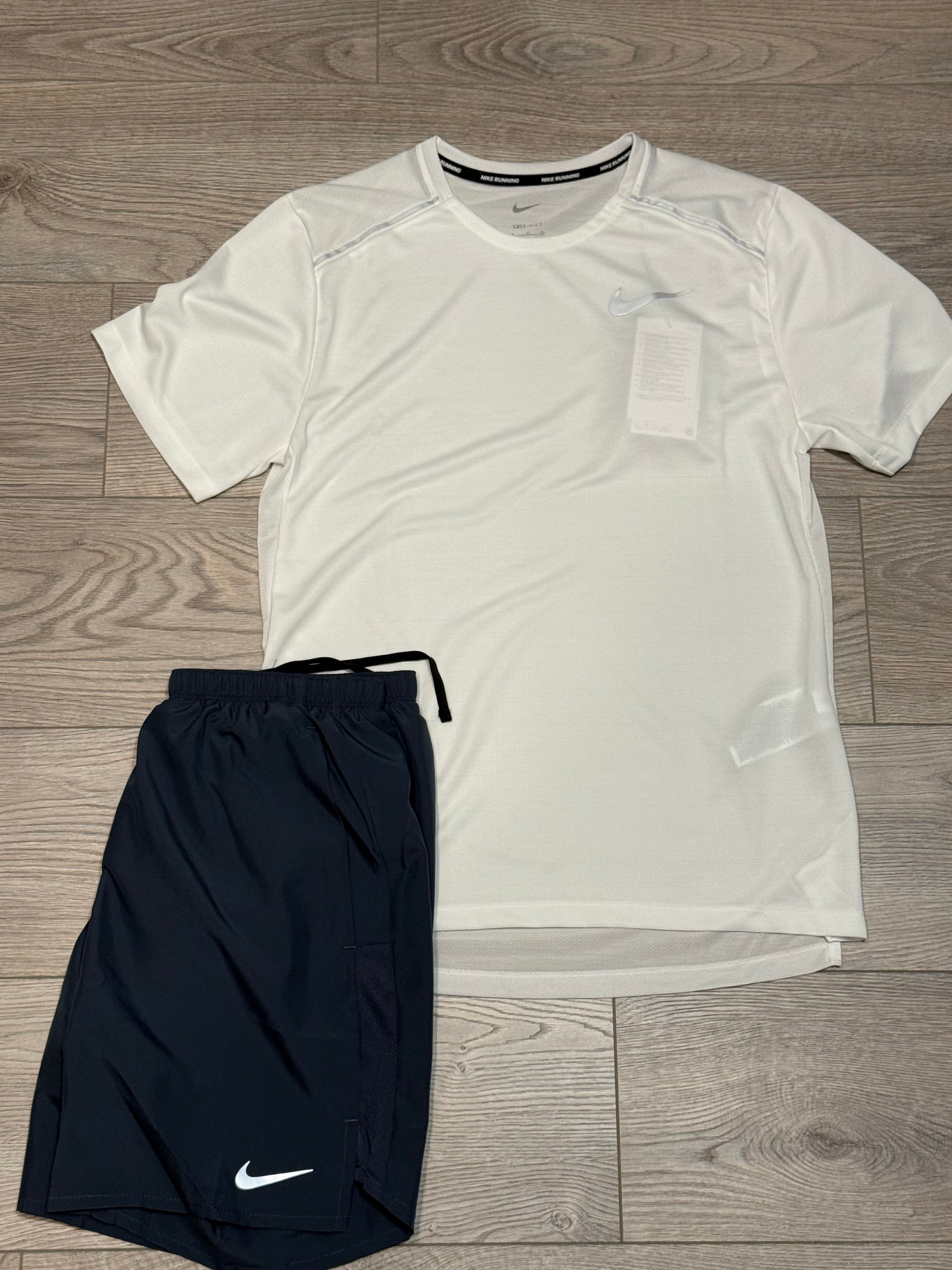 Nike miler set “midnight blue/white”