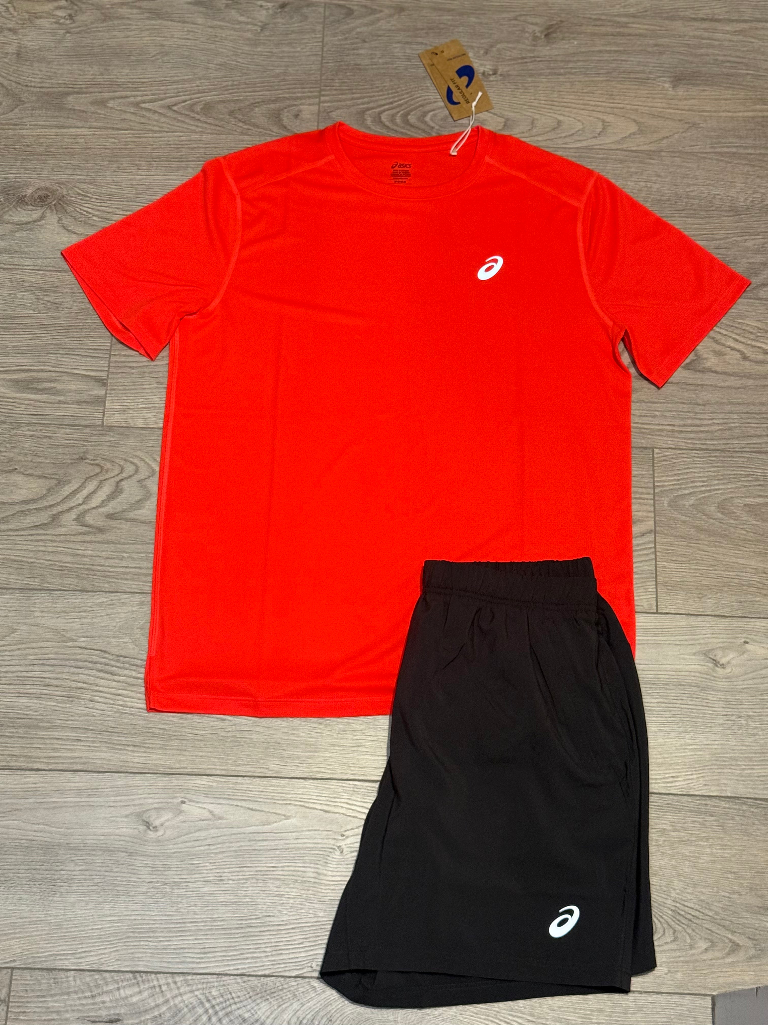 ASICS set “coral/dark grey”